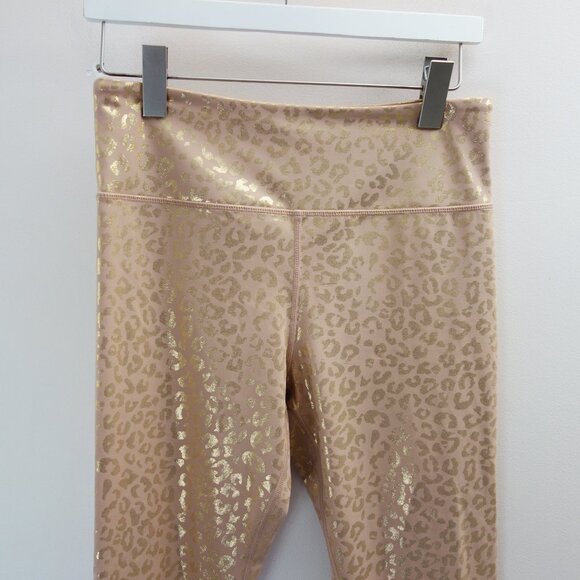 Zyia Active Light N Tight Metallic Leopard Gold Tan Leggings (12) NWOT - Picture 5 of 9